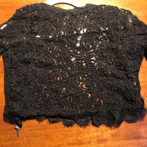 Black Lace Zara Crop Top